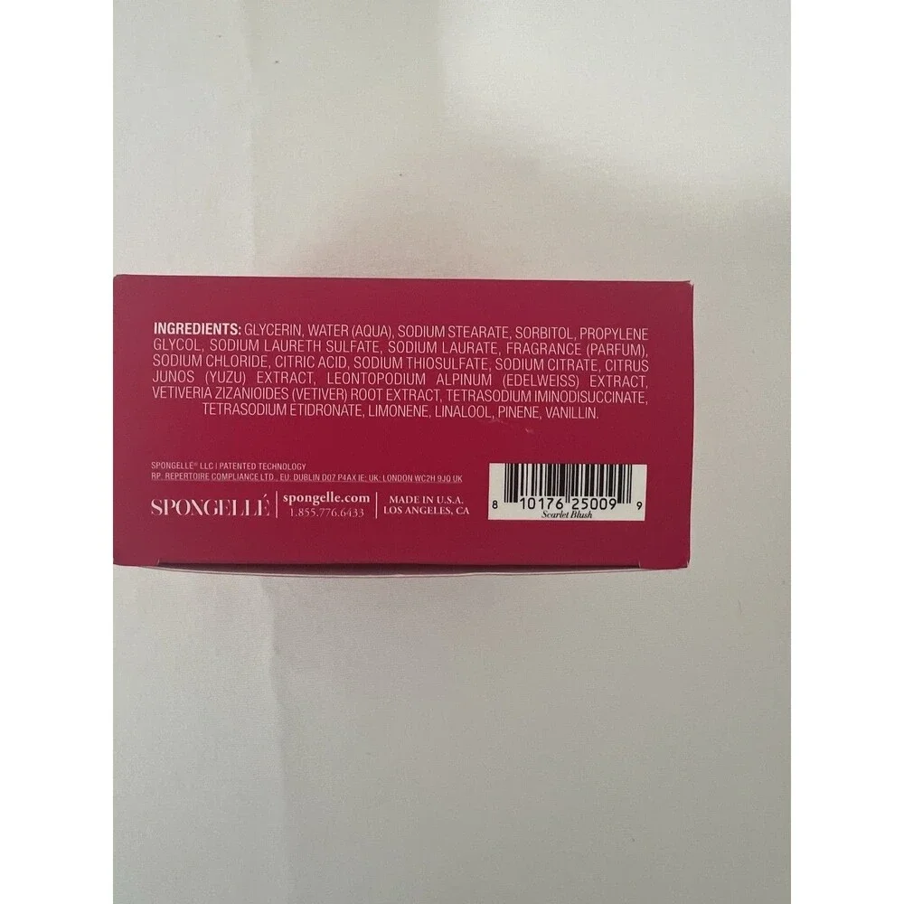 Spongelle NEW Body Wash Infused Buffer 20 Washes Scarlet Blus 1.35 oz / 99 g